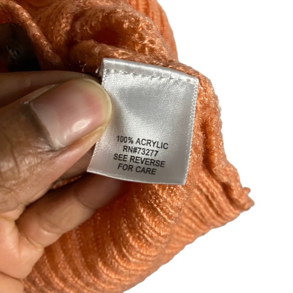 Sonoma Women's Orange Button-Down Knit Cardigan - Picture 6 of 9